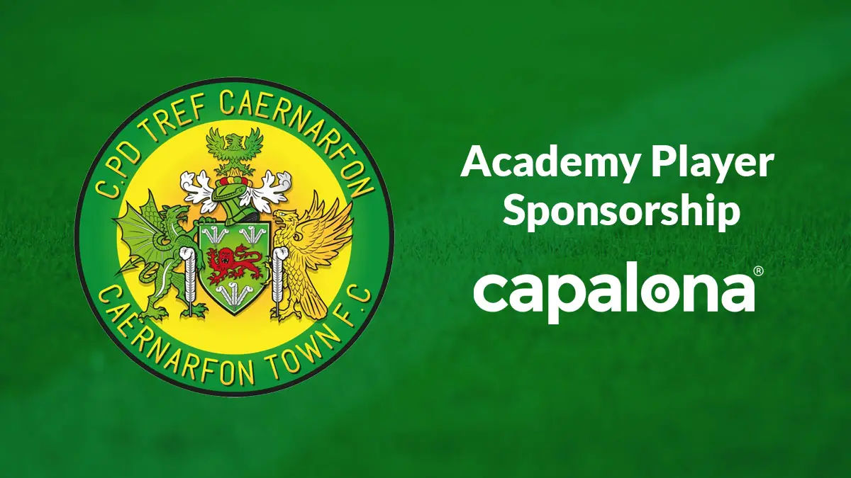 Capalona teams up with Caernarfon Town FC in Academy player sponsorship deal